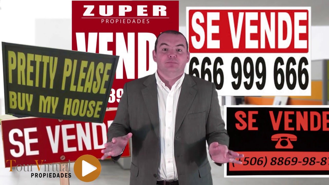 como poner un cartel de se vende