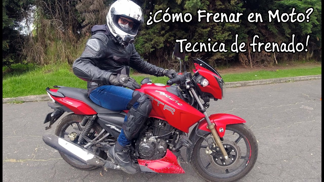como se frena en una moto