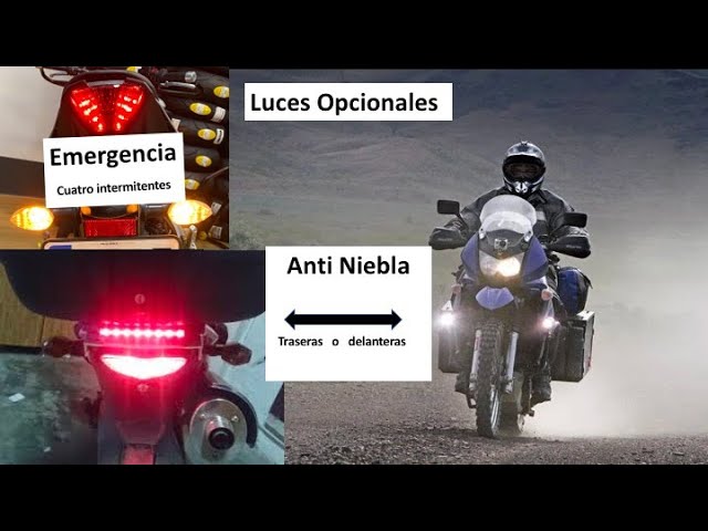 cuantas luces debe llevar una motocicleta sin sidecar