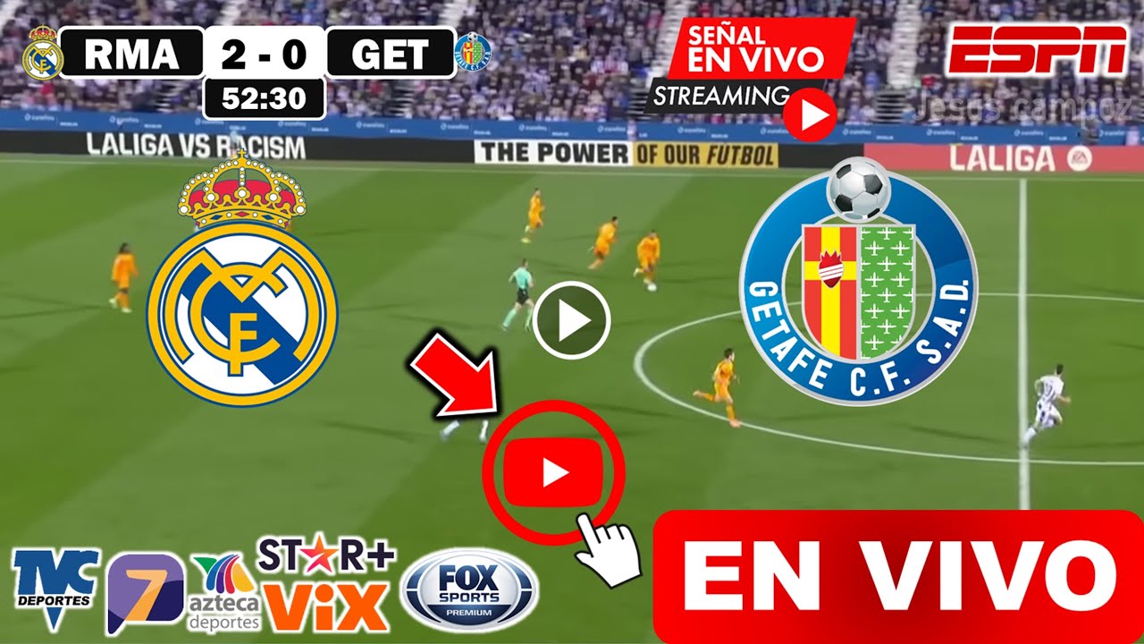 donde ver real madrid getafe online gratis