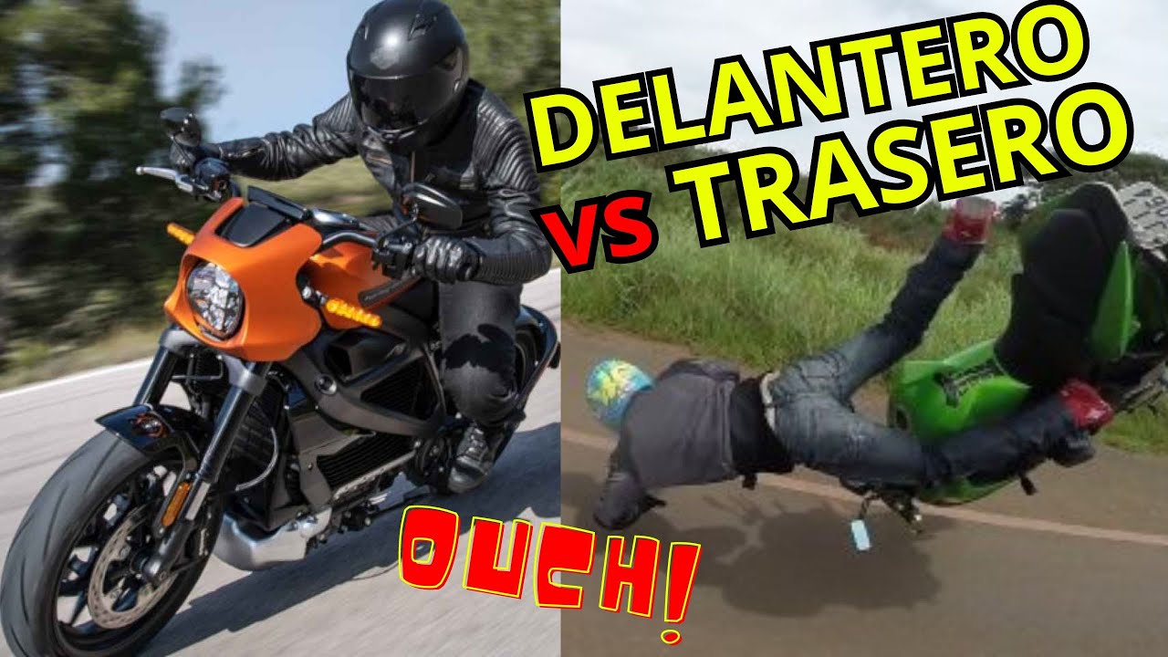 en una motocicleta con que pie se acciona el freno