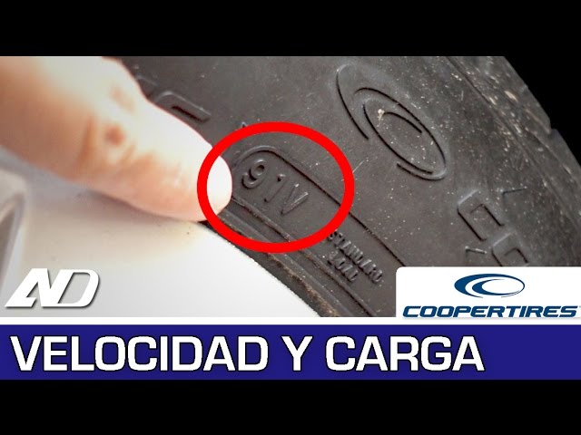 índice de carga y velocidad de neumáticos