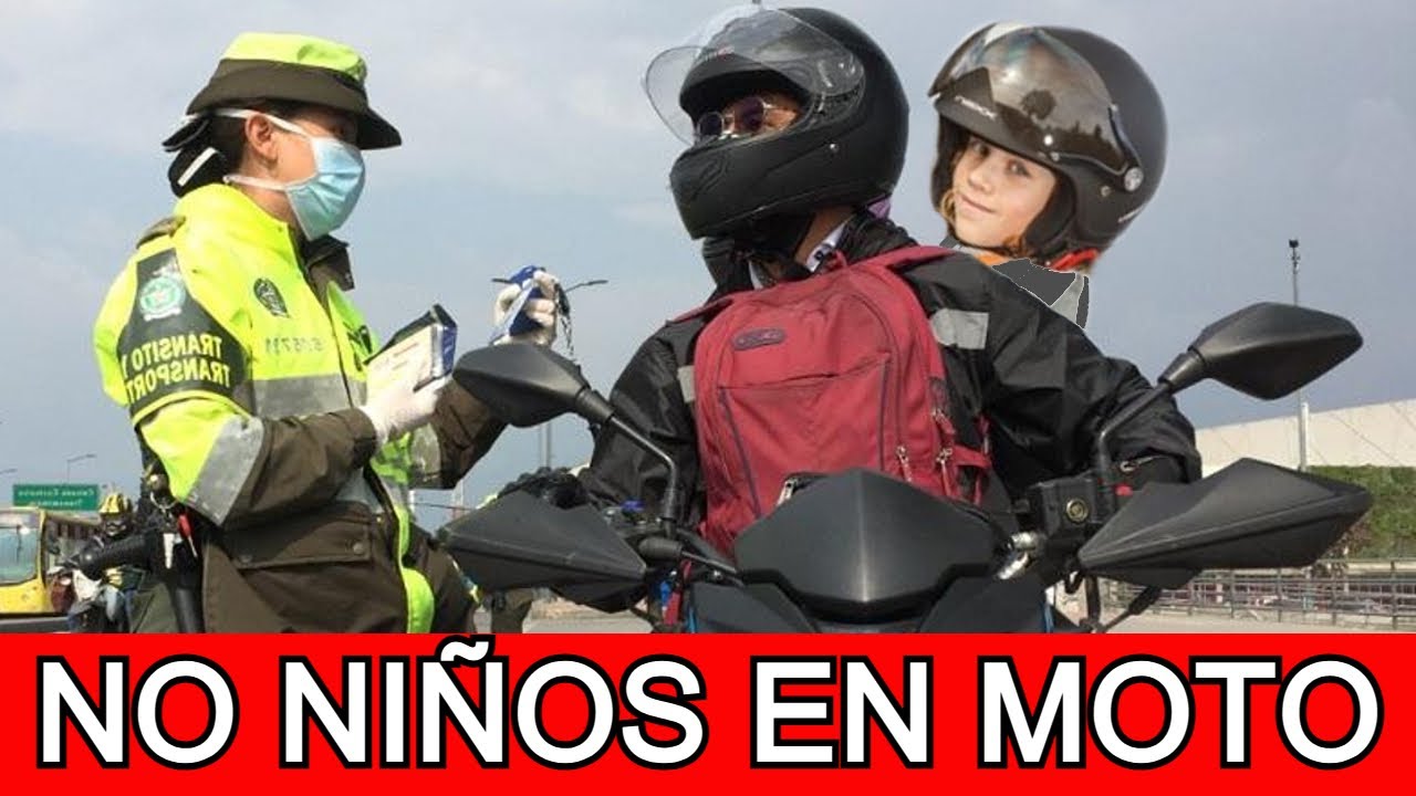 multa por llevar niño en moto