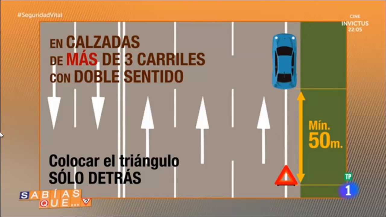 a cuantos metros se pone el triangulo de seguridad