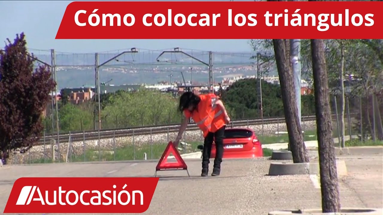 como se ponen los triangulos del coche