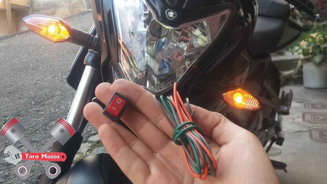 como poner intermitentes en una moto