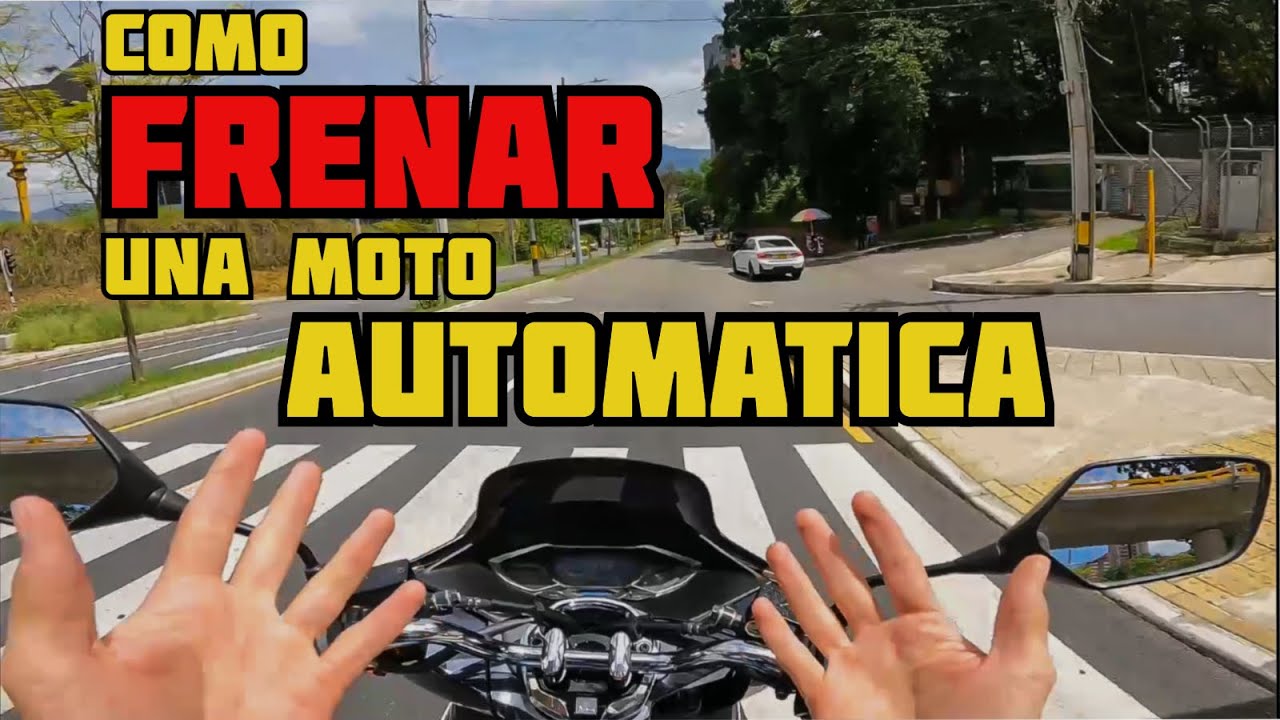 con que freno se frena en una scooter