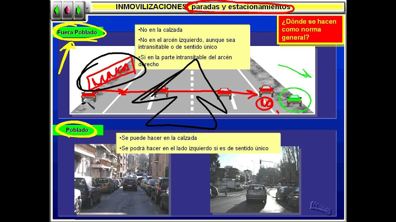 dónde está permitido parar en una vía interurbana