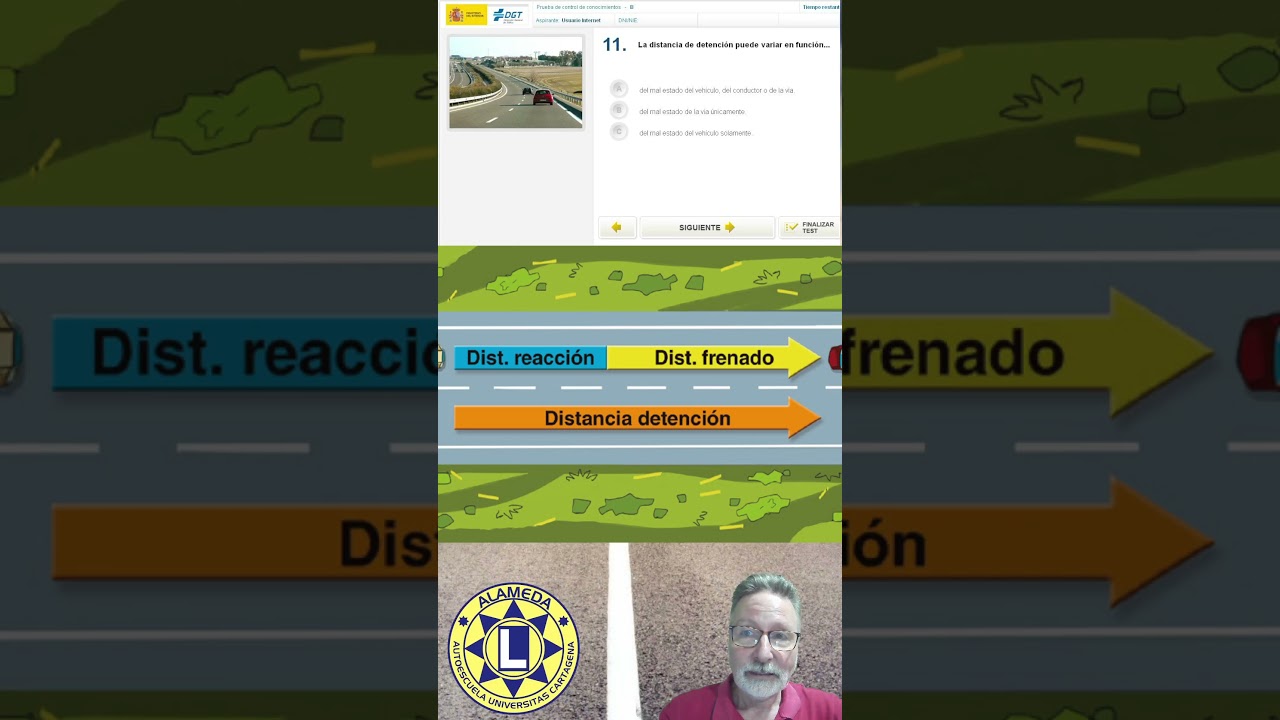 la distancia de detención puede variar en función...