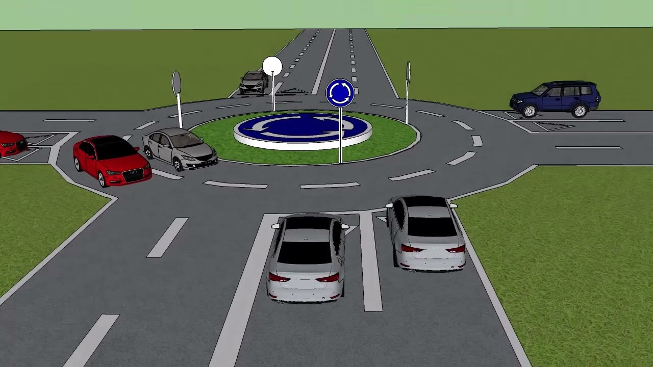 los peatones que quieran atravesar una glorieta