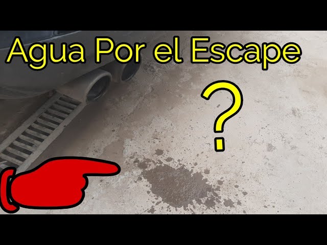 que significa que salga agua por el tubo de escape