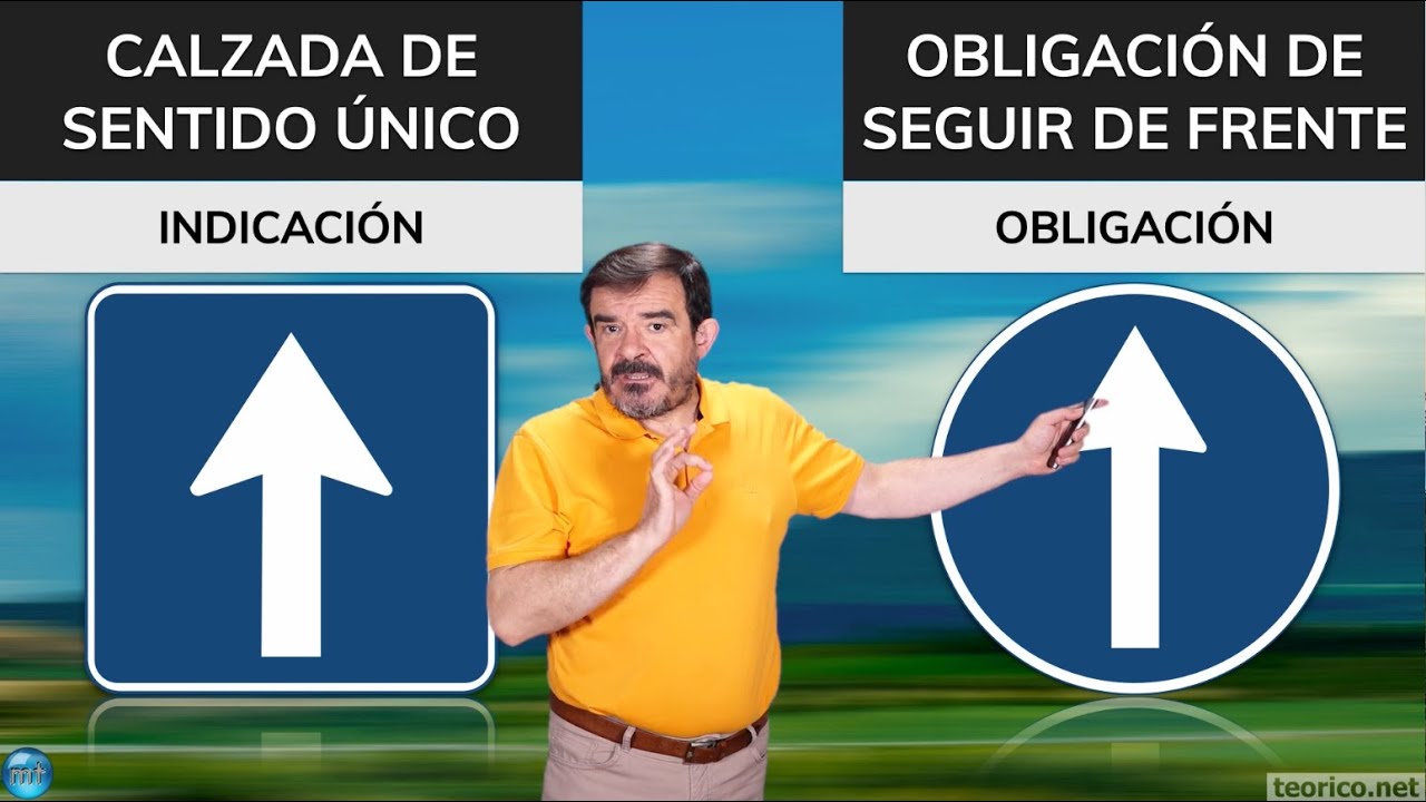 señal cuadrada azul con flecha blanca