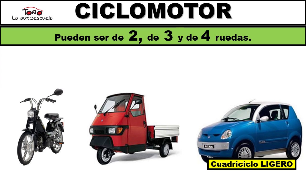 un ciclomotor se considera un vehículo de motor