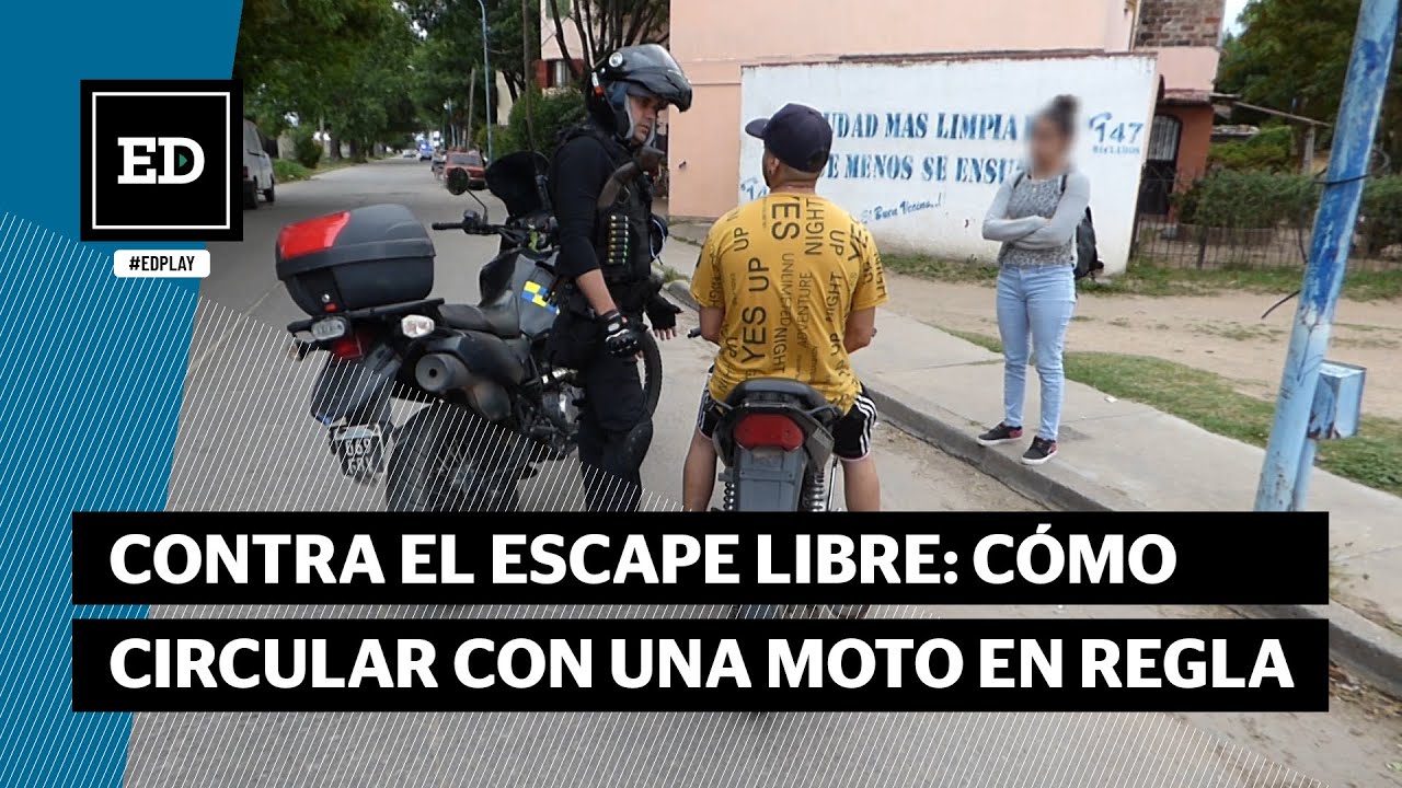circular en motocicleta con el llamado escape libre está permitido