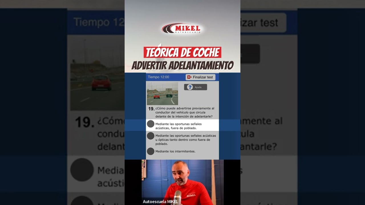 como puede advertirse previamente al conductor