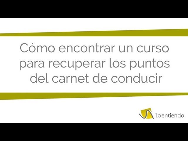 como recuperar los puntos del carnet de conducir gratis