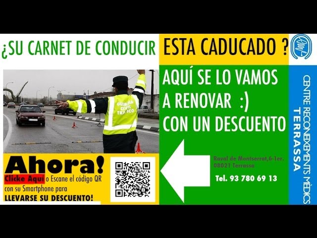 renovar carnet de conducir en terrassa